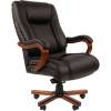 Кресло CHAIRMAN 503 для руководителя усиленное до 180 кг, кожа, цвет черный фото 1