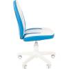 Кресло CHAIRMAN KIDS 122 Blue детское, белый пластик, экокожа, цвет белый/голубой фото 3