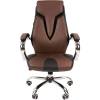 Кресло CHAIRMAN 901 Brown для руководителя, экокожа, цвет коричневый/черный фото 2