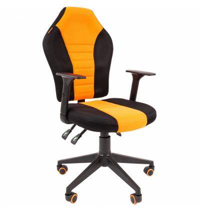 Кресло CHAIRMAN GAME 8 ORANGE геймерское, кань, цвет оранжевый/черный
