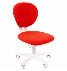 Кресло CHAIRMAN KIDS 108 RED детское, белый пластик, ткань, цвет красный