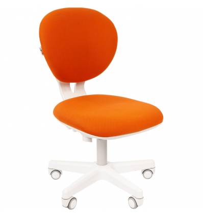 Кресло CHAIRMAN KIDS 108 ORANGE детское, белый пластик, ткань, цвет оранжевый