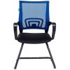 Кресло Бюрократ CH-695N-AV/BL/TW-11 для посетителя, цвет синий/черный, спинка сетка фото 2