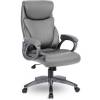 Кресло UTFC Store Веста М-703 для руководителя, серый пластик, экокожа, цвет серый фото 1