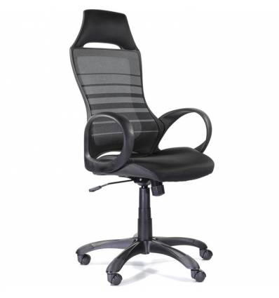 Кресло UTFC Store Тесла М-709 для руководителя, черный пластик, сетка/ткань, цвет черный