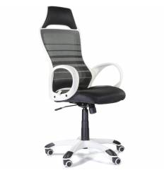 Кресло UTFC Store Тесла М-709 для руководителя, белый пластик, сетка/ткань, цвет черный