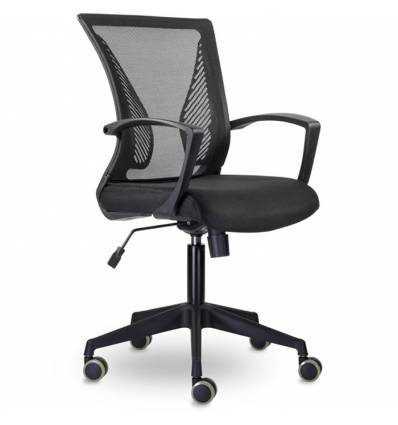 Кресло UTFC Store Энжел М-800 для оператора, черный пластик, сетка/ткань, цвет черный