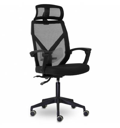 Кресло UTFC Store Астон М-711 для руководителя, сетка/ткань, цвет черный