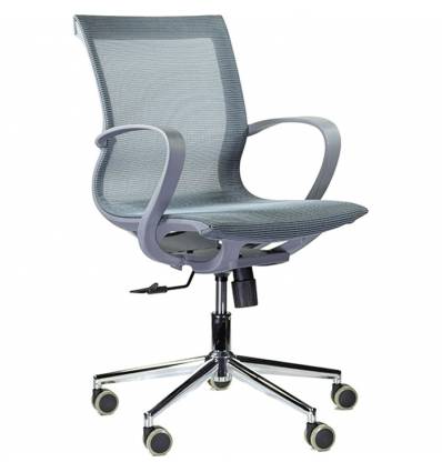 Кресло UTFC Store Йота М-805 для оператора, серый пластик, сетка, цвет голубой