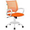 Кресло Бюрократ CH-W695N/OR/TW-96-1 для оператора, белый пластик, сетка/ткань, цвет оранжевый фото 1