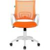 Кресло Бюрократ CH-W695N/OR/TW-96-1 для оператора, белый пластик, сетка/ткань, цвет оранжевый фото 2