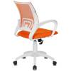 Кресло Бюрократ CH-W695N/OR/TW-96-1 для оператора, белый пластик, сетка/ткань, цвет оранжевый фото 4
