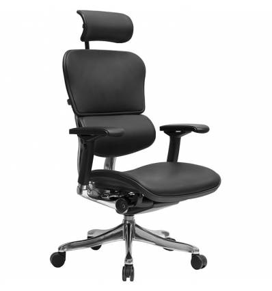 Кресло Comfort Seating Ergohuman Plus Lux Black для руководителя, эргономичное, кожа, цвет черный