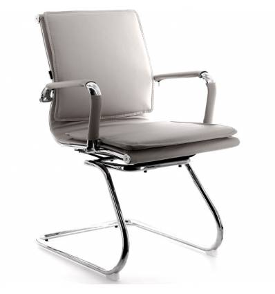 Кресло EVERPROF NEREY CF PU Grey для посетителя, экокожа, цвет серый