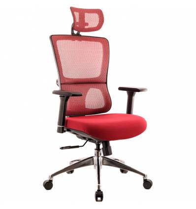 Кресло EVERPROF Everest S Red для руководителя, сетка/ткань, цвет красный