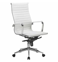 Кресло LMR-101F/white для руководителя, экокожа, цвет белый