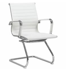 Кресло LMR-102N/white для посетителя, экокожа, цвет белый