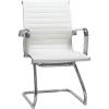 Кресло LMR-102N/white для посетителя, экокожа, цвет белый фото 3