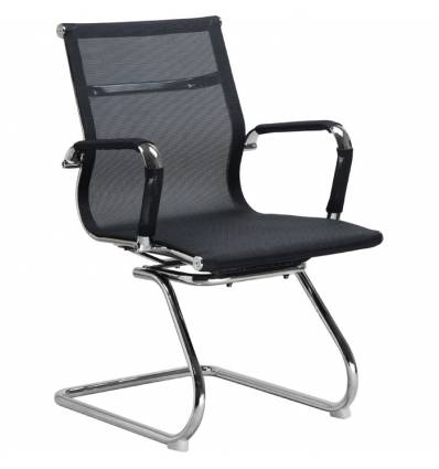Кресло LMR-102N/mesh black для посетителя, сетка, цвет черный