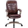 Кресло LMR-106B/brown для руководителя, экокожа, цвет коричневый фото 3
