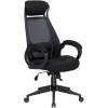 Кресло LMR-109BL/black для руководителя, сетка/ткань, цвет черный, пластик фото 3