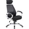 Кресло LMR-109BL/white для руководителя, сетка/ткань, цвет черный, пластик белый фото 3