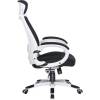 Кресло LMR-109BL/white для руководителя, сетка/ткань, цвет черный, пластик белый фото 4