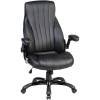 Кресло LMR-112B/black для руководителя, экокожа, цвет черный