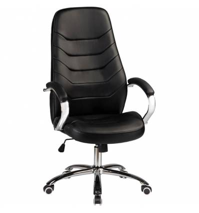 Кресло LMR-115B/black для руководителя, экокожа, цвет черный