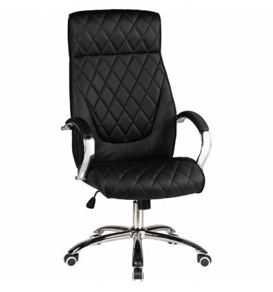 Кресло LMR-117B/black для руководителя, экокожа, цвет черный