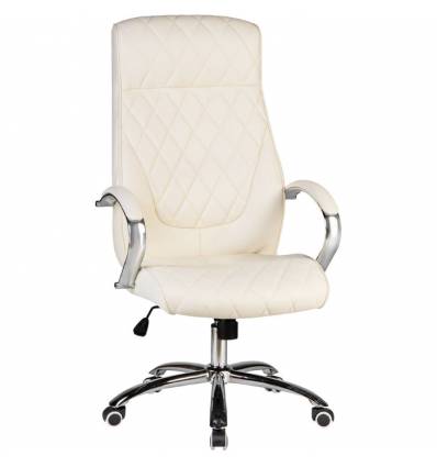Кресло LMR-117B/cream для руководителя, экокожа, цвет кремовый