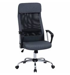 Кресло LMR-119B/grey для руководителя, сетка/ткань, цвет серый