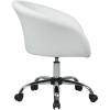 Кресло LM-9500 белый для персонала, хром, экокожа фото 3