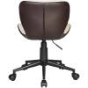 Кресло LM-9700 кремово-коричневое для персонала, экокожа фото 5