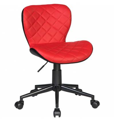 Кресло LM-9700 красно-черное для персонала, экокожа