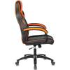 Кресло Бюрократ VIKING 2 AERO ORANGE игровое, экокожа/ткань, цвет черный/оранжевый фото 3