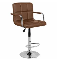 Барный стул Крюгер АРМ WX-2318C коричневый, экокожа фото 1
