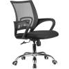 Кресло Riva Chair 8085 JE черный для оператора, хром, цвет зеленый/черный, спинка сетка фото 1