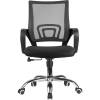 Кресло Riva Chair 8085 JE черный для оператора, хром, цвет зеленый/черный, спинка сетка фото 2