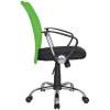 Кресло Riva Chair 8075 зеленый для оператора, хром, спинка сетка фото 3