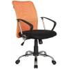 Кресло Riva Chair 8075 оранжевый для оператора, хром, спинка сетка фото 1