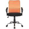 Кресло Riva Chair 8075 оранжевый для оператора, хром, спинка сетка фото 2