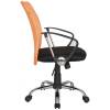 Кресло Riva Chair 8075 оранжевый для оператора, хром, спинка сетка фото 3