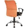 Кресло Riva Chair 8075 оранжевый для оператора, хром, спинка сетка фото 4