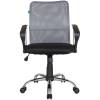 Кресло Riva Chair 8075 серый для оператора, хром, спинка сетка фото 2