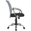 Кресло Riva Chair 8075 серый для оператора, хром, спинка сетка фото 3