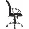 Кресло Riva Chair 8075 черный для оператора, хром, спинка сетка фото 3