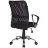 Кресло Riva Chair 8075 черный для оператора, хром, спинка сетка фото 4
