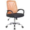 Кресло Riva Chair 8099 оранжевый для оператора, хром, спинка сетка фото 1