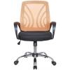 Кресло Riva Chair 8099 оранжевый для оператора, хром, спинка сетка фото 2